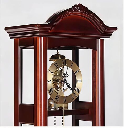 Grandfather Clocks Wood Grandfather Clock Floor Mechanical Roman Numeral for Home Decor in Saudi Arabia