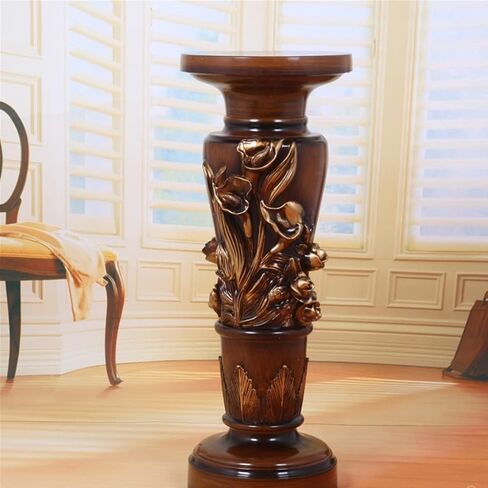 Grandfather Clocks European Retro Flower Basket Shape Mute Desk Clock Grandstand with Roman Column Resin Pendulum in Saudi Arabia