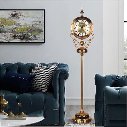 Grandfather Clocks Floor Clock, European Style New Home Living Room with Ancient Full Copper Pendulum in Saudi Arabia