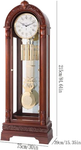 Grandfather Clocks Wooden Fireplace Clock, Vintage Silent Imitation Mechanical Gear Home Decoration Bedroom Ornament in Kuwait