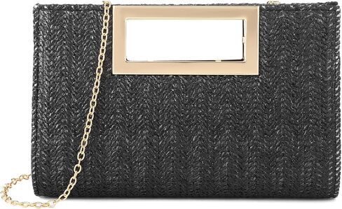 Gilprop Woven Clutch Purse for Women, Envelope Evening Bag Boho Crossbody Handbag for Summer Beach and Wedding Guest in Kuwait