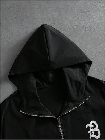 SOLY HUX Men's Tracksuit Set Zip Up Hooded Jacket Baggy Pants Streetwear 2 Piece Outfits in Kuwait