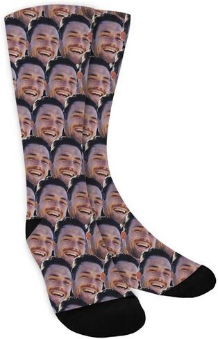 TinyName Custom Socks with Faces Personalized Face Sock with Text Customized Funny Socks for Men and Women in Kuwait