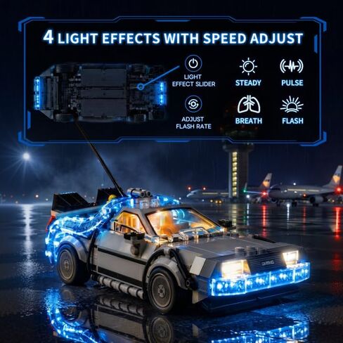 BrickSoul Led Light Kit for Lego Back to The Future, Compatible with 10300 Building Set Lego Light Kit, Light Up Legos 10300 - NO Lego Blocks Set (Classic Version) in Saudi Arabia