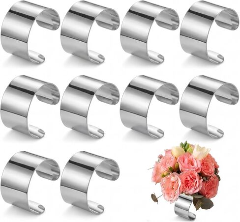 Liliaafar 10 Pcs Corsage Wristlet Bracelet Bands for Women Cuff Bangle Bracelet Wrist Corsage DIY Wedding Wristband Wide Open Adjustable Accessory for Wedding Bridal Party Prom in Kuwait