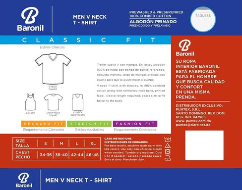 Men's V-Neck T-Shirts, 100% Combed Cotton, Underwear, Pack of 6 in Kuwait