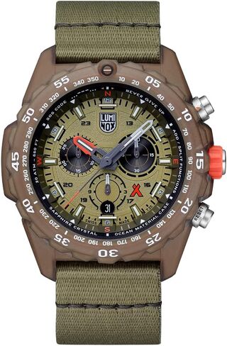 Luminox - Bear Grylls Survival ECO Master 3757.ECO - ساعة رجالية - ساعة خارجية 45 ملم - كوارتز سويسرية - مقاومة للماء حتى عمق 200 متر - حافظة صديقة للبيئة من #Tide Ocean Material - ساعات للرجال - صناعة سويسرية in Kuwait