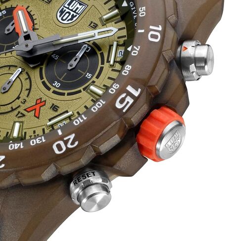 Luminox - Bear Grylls Survival ECO Master 3757.ECO - ساعة رجالية - ساعة خارجية 45 ملم - كوارتز سويسرية - مقاومة للماء حتى عمق 200 متر - حافظة صديقة للبيئة من #Tide Ocean Material - ساعات للرجال - صناعة سويسرية in Kuwait