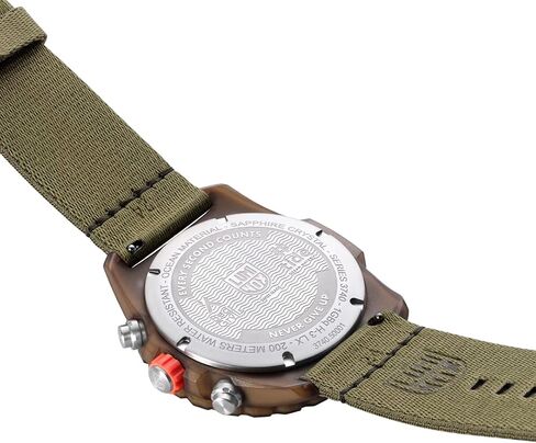 Luminox - Bear Grylls Survival ECO Master 3757.ECO - ساعة رجالية - ساعة خارجية 45 ملم - كوارتز سويسرية - مقاومة للماء حتى عمق 200 متر - حافظة صديقة للبيئة من #Tide Ocean Material - ساعات للرجال - صناعة سويسرية in Kuwait