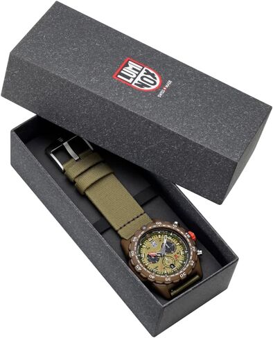 Luminox - Bear Grylls Survival ECO Master 3757.ECO - ساعة رجالية - ساعة خارجية 45 ملم - كوارتز سويسرية - مقاومة للماء حتى عمق 200 متر - حافظة صديقة للبيئة من #Tide Ocean Material - ساعات للرجال - صناعة سويسرية in Kuwait
