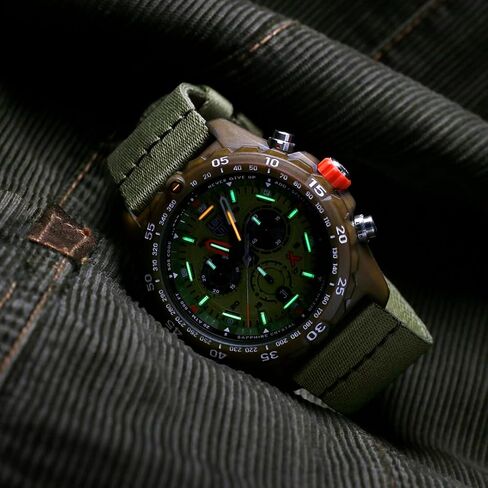 Luminox - Bear Grylls Survival ECO Master 3757.ECO - ساعة رجالية - ساعة خارجية 45 ملم - كوارتز سويسرية - مقاومة للماء حتى عمق 200 متر - حافظة صديقة للبيئة من #Tide Ocean Material - ساعات للرجال - صناعة سويسرية in Kuwait
