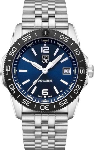 Luminox - Pacific Diver Ripple 3123.M - Mens Watch - 39mm Dive Watch - Swiss Quartz - 200M Water Resistant - Sapphire Crystal - Stainless Steel Case - Sporty Blue Dial - Watches for Men in Kuwait