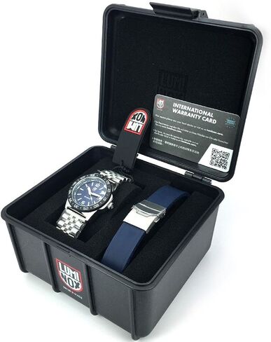Luminox - Pacific Diver Ripple 3123.M - Mens Watch - 39mm Dive Watch - Swiss Quartz - 200M Water Resistant - Sapphire Crystal - Stainless Steel Case - Sporty Blue Dial - Watches for Men in Kuwait