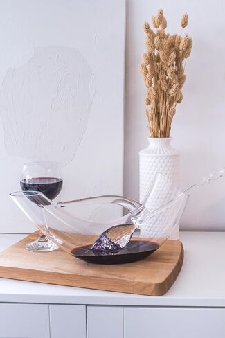 VitaJuwel Gemstone Vial VINO - Handblown Glass Wand with Genuine Amethyst and Clear Quartz to Vitalize Wine and Water in Saudi Arabia