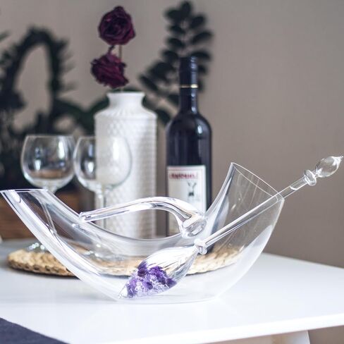 VitaJuwel Gemstone Vial VINO - Handblown Glass Wand with Genuine Amethyst and Clear Quartz to Vitalize Wine and Water in Saudi Arabia