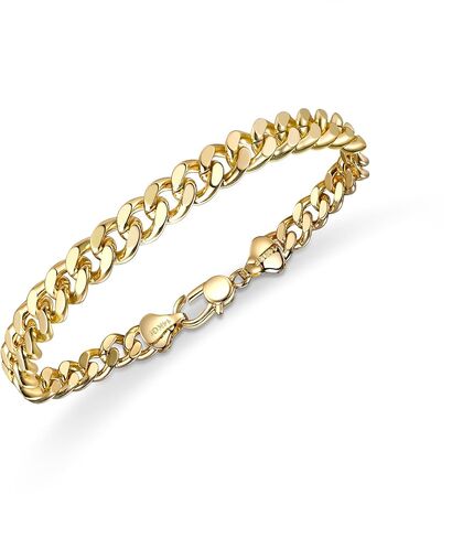 5mm 14K Gold Bracelet for Men ＆ Women Cuban Bracelet for Men Gold Diamond-Cut Hypoallergenic Chains Gold Cuban Link Curb Chain Bracelet Jewelry Gifts 7.5/8/8.5 in in Kuwait