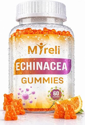 Echinacea 1000mg Gummies Supplement – Herbal Immune Formula, Botanical Antioxidant Blend, Vegan Plant Based, Non-GMO, Gluten Free, Chewable for Adults, Daily Wellness Option, 60 Count Bottle in Saudi Arabia