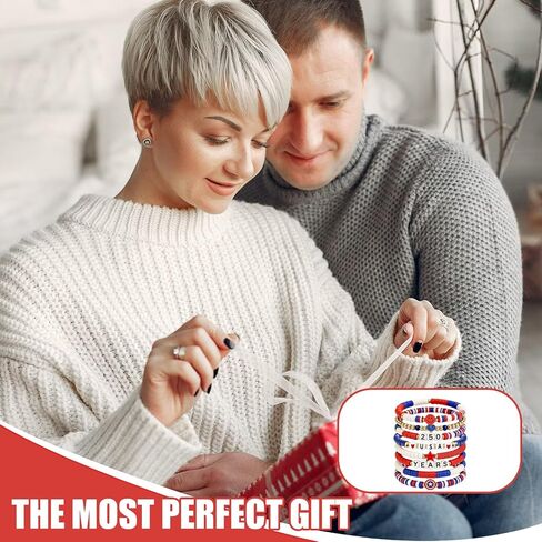 250th Anniversary Bracelet USA 4th of July Accessories for Women Men Teens Red White Blue Clay Beaded Stackable Stretch Bracelets USA Patriotic Wristband Fourth of July Gifts in Kuwait