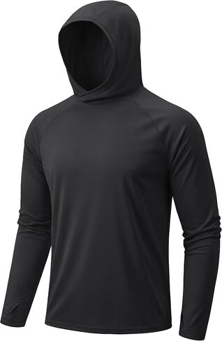 TACVASEN Men's Sun Shirts UPF 50+ Lightweight Fishing Sun Hoodie Long Sleeve UV SPF Swim Shirt Hiking Rash Guard in Kuwait
