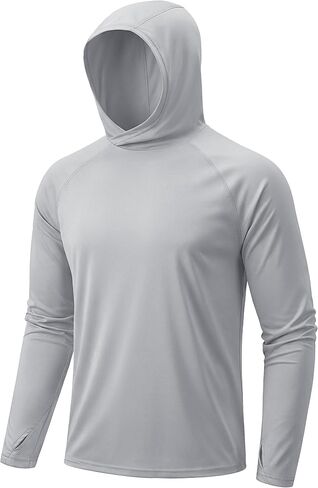 TACVASEN Men's Sun Shirts UPF 50+ Lightweight Fishing Sun Hoodie Long Sleeve UV SPF Swim Shirt Hiking Rash Guard in Kuwait