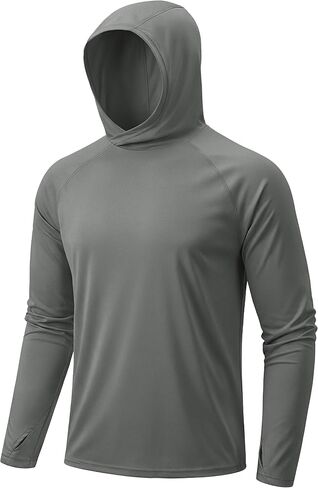 TACVASEN Men's Sun Shirts UPF 50+ Lightweight Fishing Sun Hoodie Long Sleeve UV SPF Swim Shirt Hiking Rash Guard in Kuwait