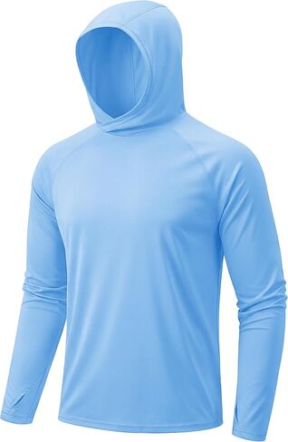 TACVASEN Men's Sun Shirts UPF 50+ Lightweight Fishing Sun Hoodie Long Sleeve UV SPF Swim Shirt Hiking Rash Guard in Kuwait