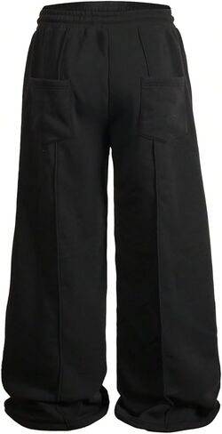SOLY HUX Men's Baggy Sweatpants Drawstring Elastic Waist Wide Leg Pants Loose Casual Trousers Streetwear in Kuwait