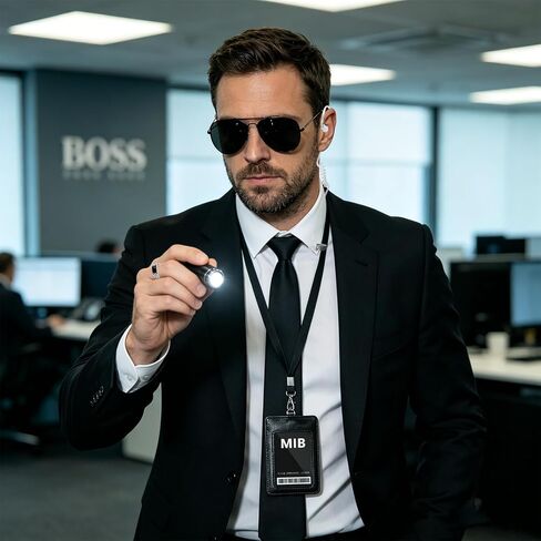 Agent Costume Secret Service Spy Costume Accessories for Halloween Cosplay Dress Up Men Women Black in Saudi Arabia