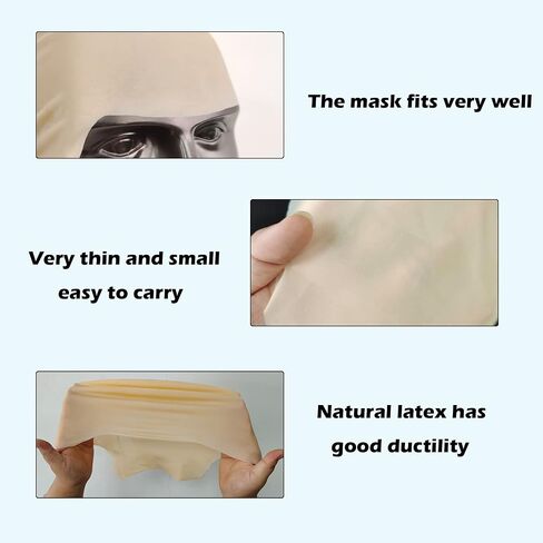 Latex Bald Cap for Adults, 4 Pcs Realistic Bald Head Cap with 4 Nylon Hairnets, Breathable & Reusable Costume Accessory for Halloween, Cosplay, Theatrical Performances, Party (Beige) in Saudi Arabia