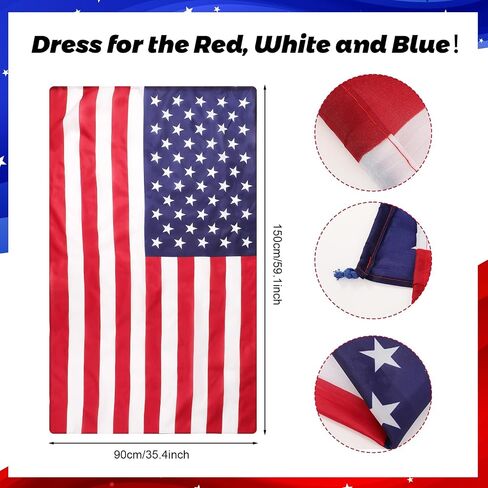 250 Year American Flag Cape Costume 4th of July Independence Day Celebration USA Patriotic Accessories Retro 80's USA Patriotic Flag Cloak Set in Kuwait