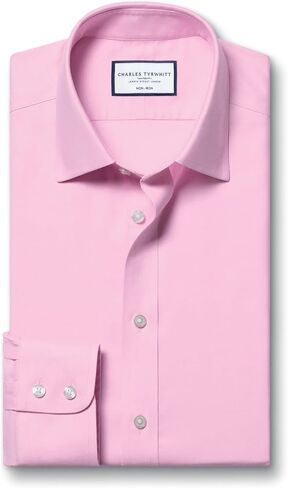 Charles Tyrwhitt Shirts for Men – Twill Non-Iron Formal Dress Shirt – Long Sleeve Cotton Shirt – Slim Fit with Classic Collar in Saudi Arabia