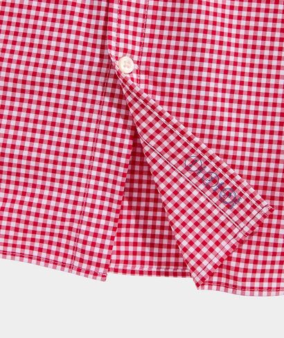 قميص Vineyard Vines الرجالي من Coral Reef Gingham Featherweight Performance in Kuwait