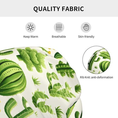 Cactus Patterns Beanie Hat for Kids Slouchy Warm Skull Cap Lightweight Soft Stretch Knit Hats Headwear for Boys Girls Kid Hat in Kuwait