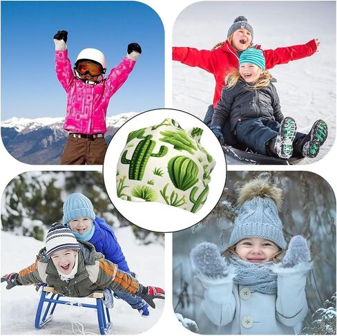 Cactus Patterns Beanie Hat for Kids Slouchy Warm Skull Cap Lightweight Soft Stretch Knit Hats Headwear for Boys Girls Kid Hat in Kuwait