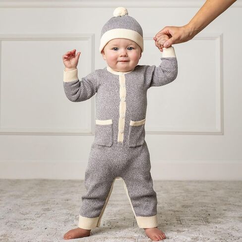 Hope & Henry Layette Cable Knit Sweater Set in Saudi Arabia
