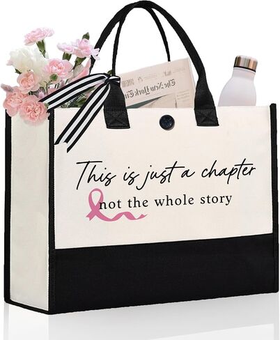 BaubleDazz Breast Cancer Gifts for Women, Large Capacity Tote Bag, Breast Cancer Awareness Accessories, Ovarian Cancer Care in Saudi Arabia