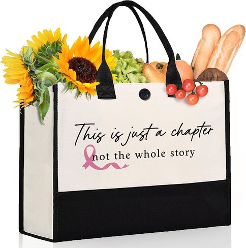BaubleDazz Breast Cancer Gifts for Women, Large Capacity Tote Bag, Breast Cancer Awareness Accessories, Ovarian Cancer Care in Saudi Arabia