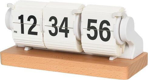 La Crosse Technology 536-526B Rollins Mechanical Black Flip Analog Quartz Tabletop Clock in Kuwait