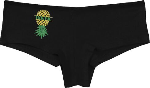 Knaughty Knickers Upside Down Pineapple IYKYK Swinger Lifestyle Hotwife Black Boyshort Panties Adult Flirty Fun in Kuwait
