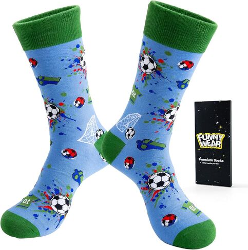 BISOUSOX Funny Socks for Men, Crazy Novelty Mens Dress Socks, Silly Funky Birthday & Father's Day Socks Size 8-12 in Saudi Arabia