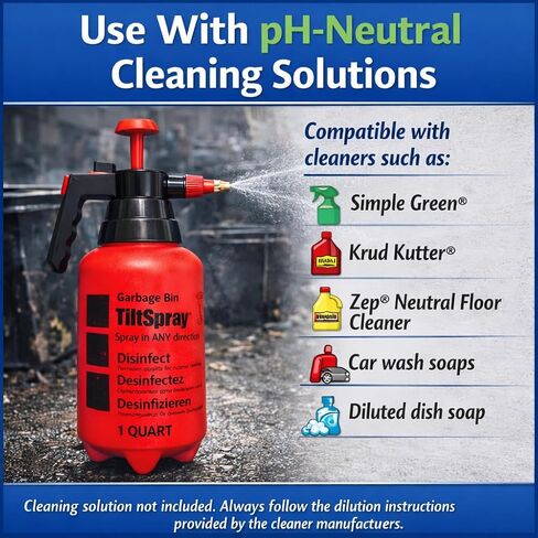 TiltSpray 32oz Spray Bottle – Sprays Upside Down & Any Angle, Heavy Duty Cleaning Sprayer for Hard-to-Reach Areas, Kitchen, Bathroom, Plants & Car Detailing – Leak Resistant, Adjustable Nozzle in Saudi Arabia