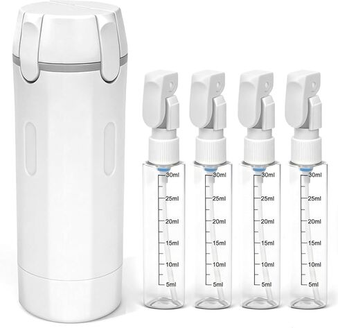 4 in 1 Travel Dispenser,4 Pack 30ML Travel Bottles for Toiletries,Refillable, Leak Proof and Portable,Suitable for Storing Shampoo, Shower Gel, Suitable for Travel, Camping (Green) in Saudi Arabia