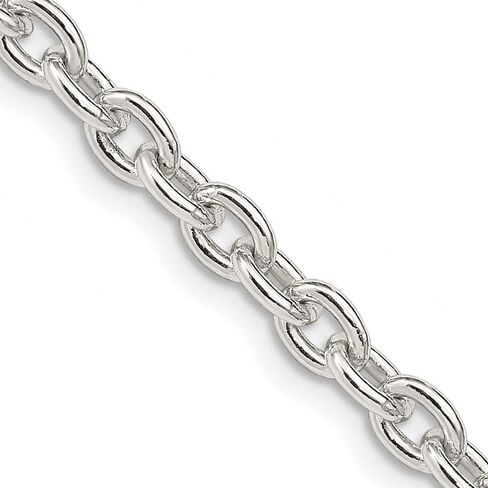 Saris and Things 925 Sterling Silver 4.5mm Cable Chain Necklace, Bracelet or Anklet in Kuwait