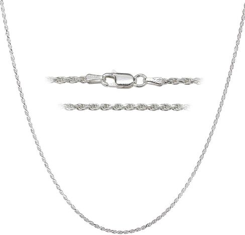 DSS 925 Sterling Silver Necklace for Women Lobster Claw Clasps, Sterling Silver Chain, Italian Jewelry for Women - Made in Italy in Kuwait