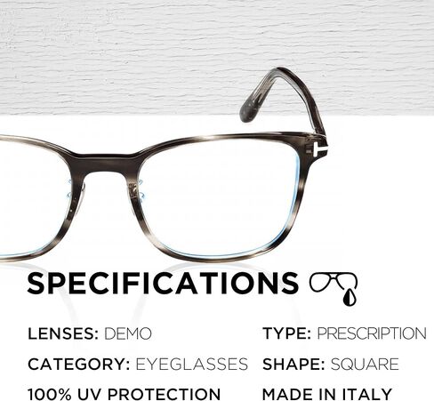 Tom Ford FT5925-D-B Square Shape Eyeglass Frame + Bundle With eSHADES Eyewear Cleaning Kit in Kuwait