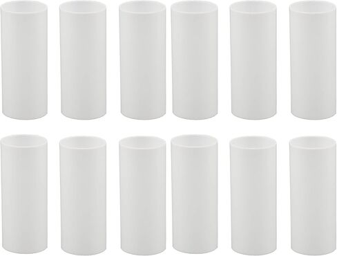 Creative Hobbies Set of 6, 3 Inch Tall White Plastic Candle Covers Sleeves Chandelier Socket Covers ~Standard (Medium) Base (Pack of 2) in Kuwait