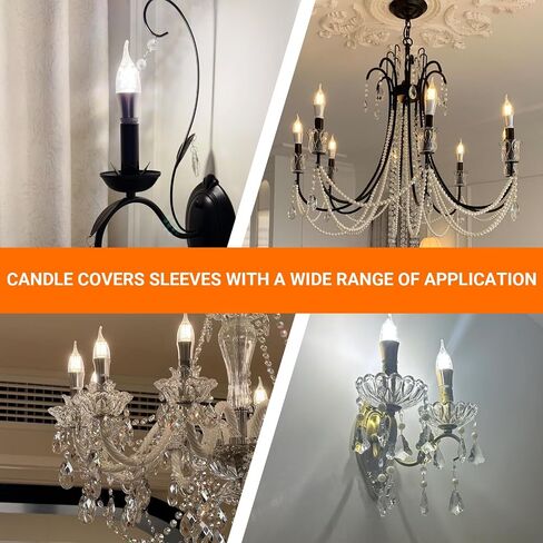 6-Pack E14 Lamp Sleeves, 25mm x 80mm Bronze Metal Tubes - Decorative Covers for Candle Bulb Holders in Saudi Arabia