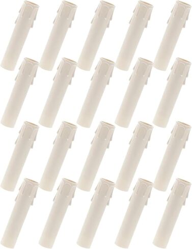 Chandelier Candle Covers 40-Pack Teardrop Plastic Sleeves, Candle & Pendant Light Socket Covers in Saudi Arabia