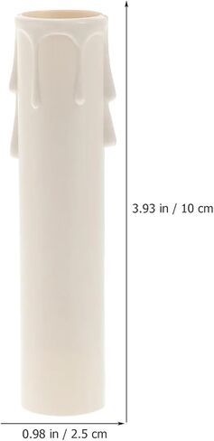 Chandelier Candle Covers 40-Pack Teardrop Plastic Sleeves, Candle & Pendant Light Socket Covers in Saudi Arabia