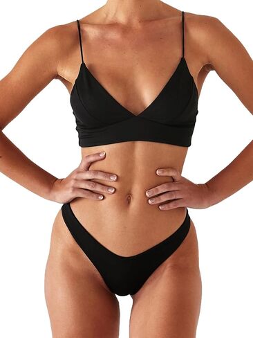 Rajputana Womens Bikini Black Push Up Brazilian Two Piece Swimsuit in Saudi Arabia